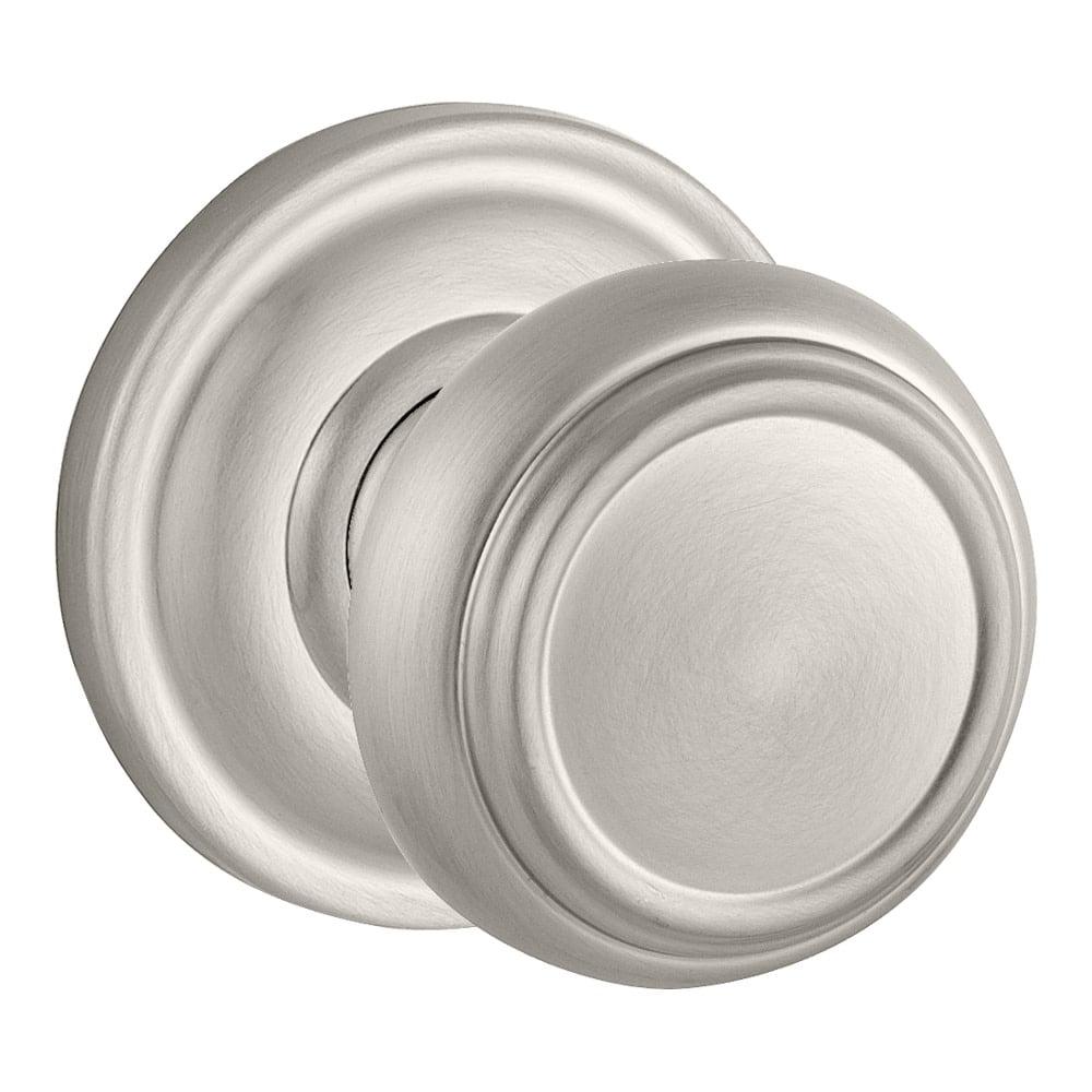 Baldwin Reserve Hdtratrr150 Half Dummy Traditional Knob And Traditional Round Rose Satin Nickel Finish
