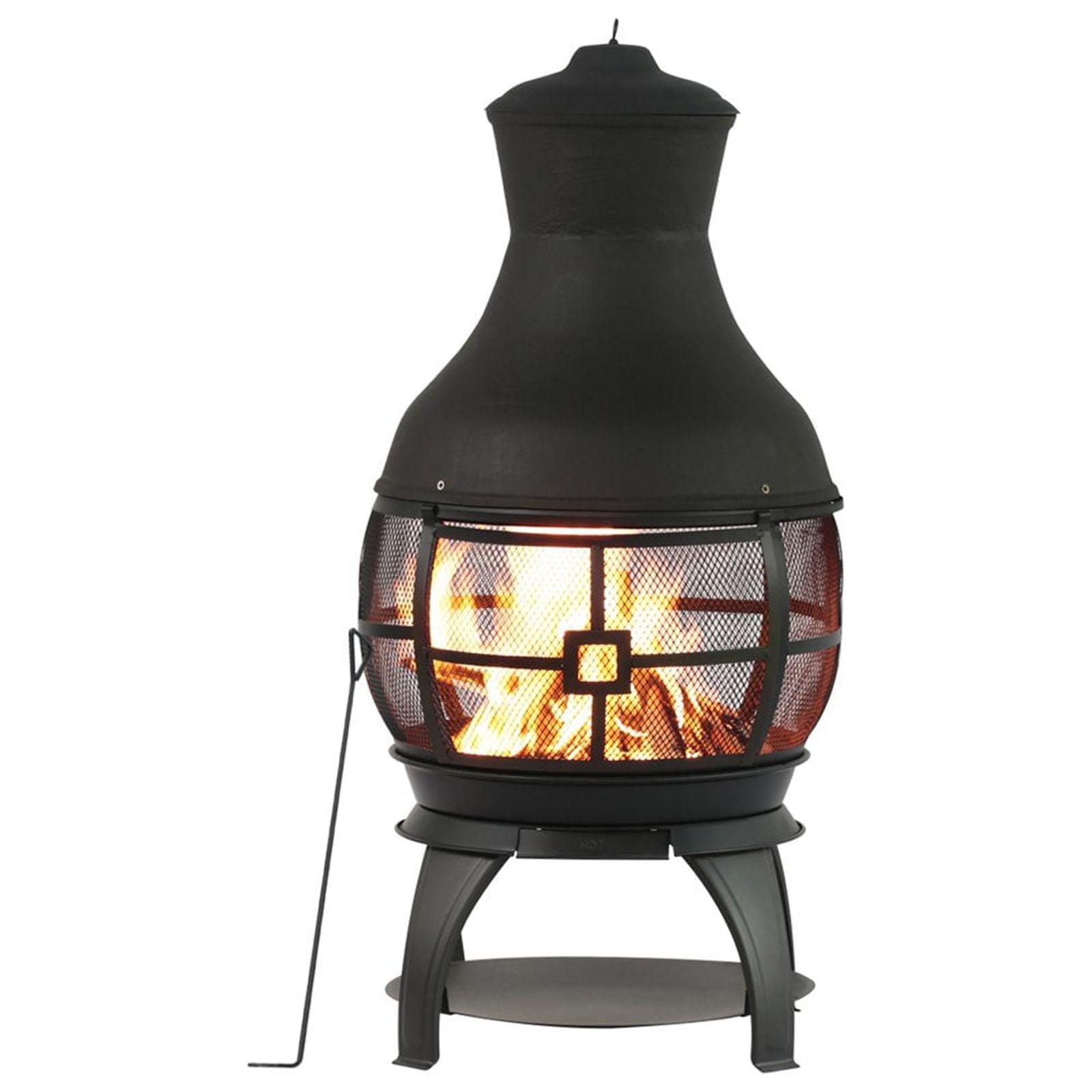 Heatmaxx Round Cast Iron Wood Burning Smokeless Chimnea