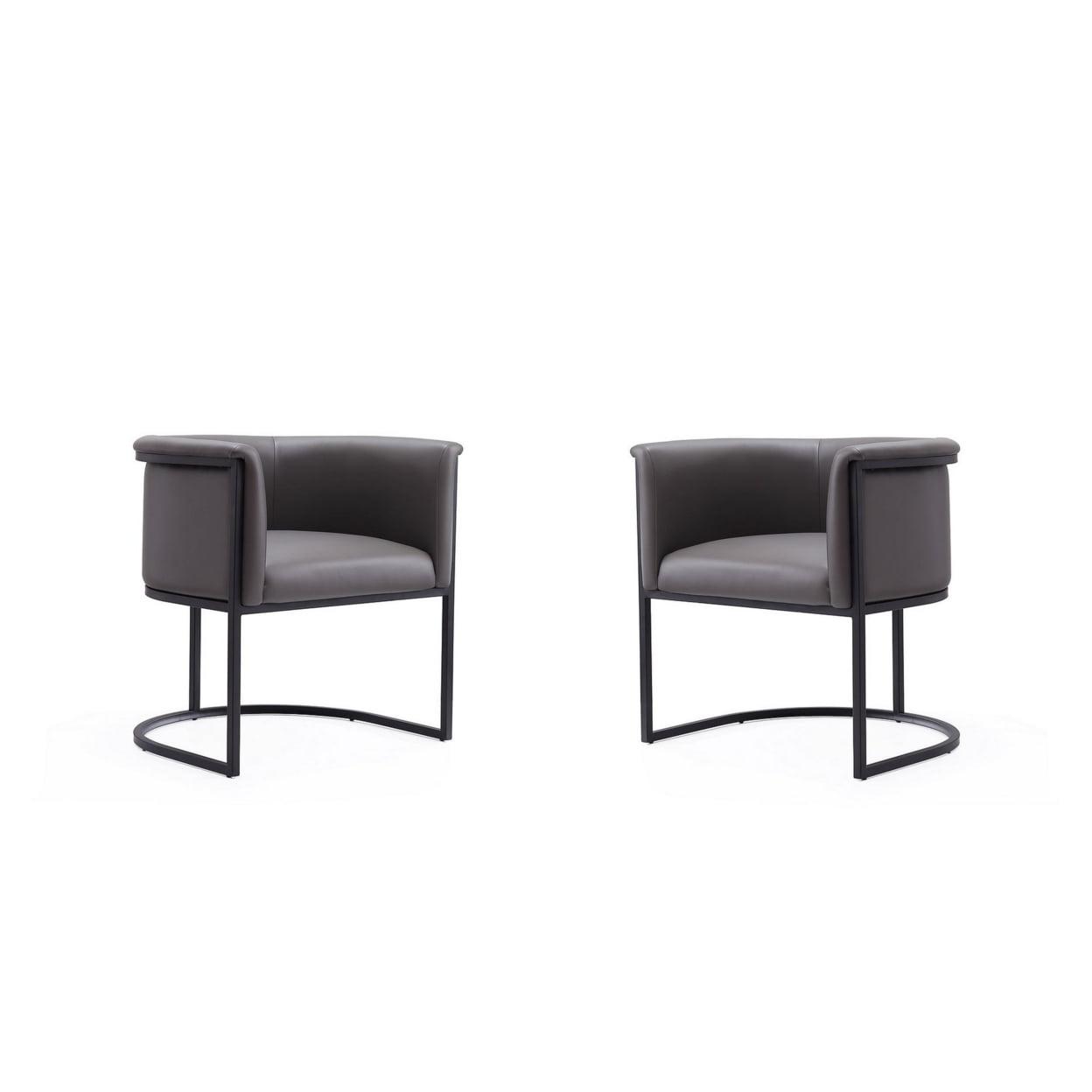 Ceets Bali Saddle And Black Faux Leather Dining Chair (Set Of 2) (Set of 2)