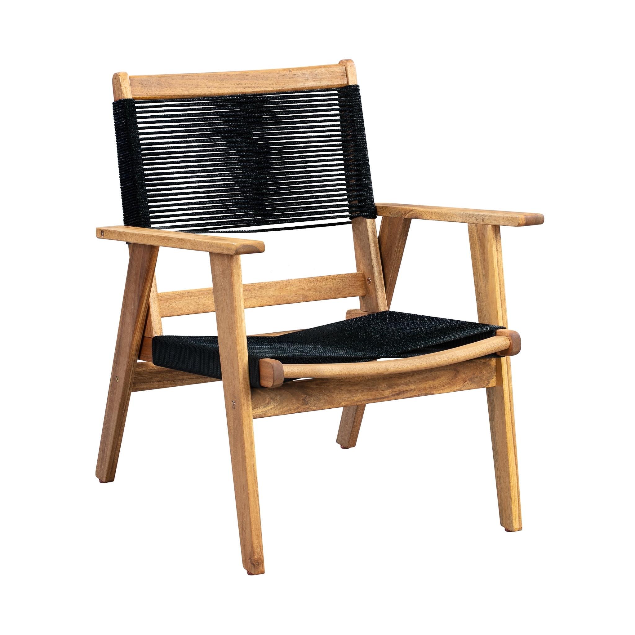 PatioSense Patio Sense Kingsmen Armchair ,Natural Finish ,Midcentury Modern Sofa Chair ,Indoor & Outdoors