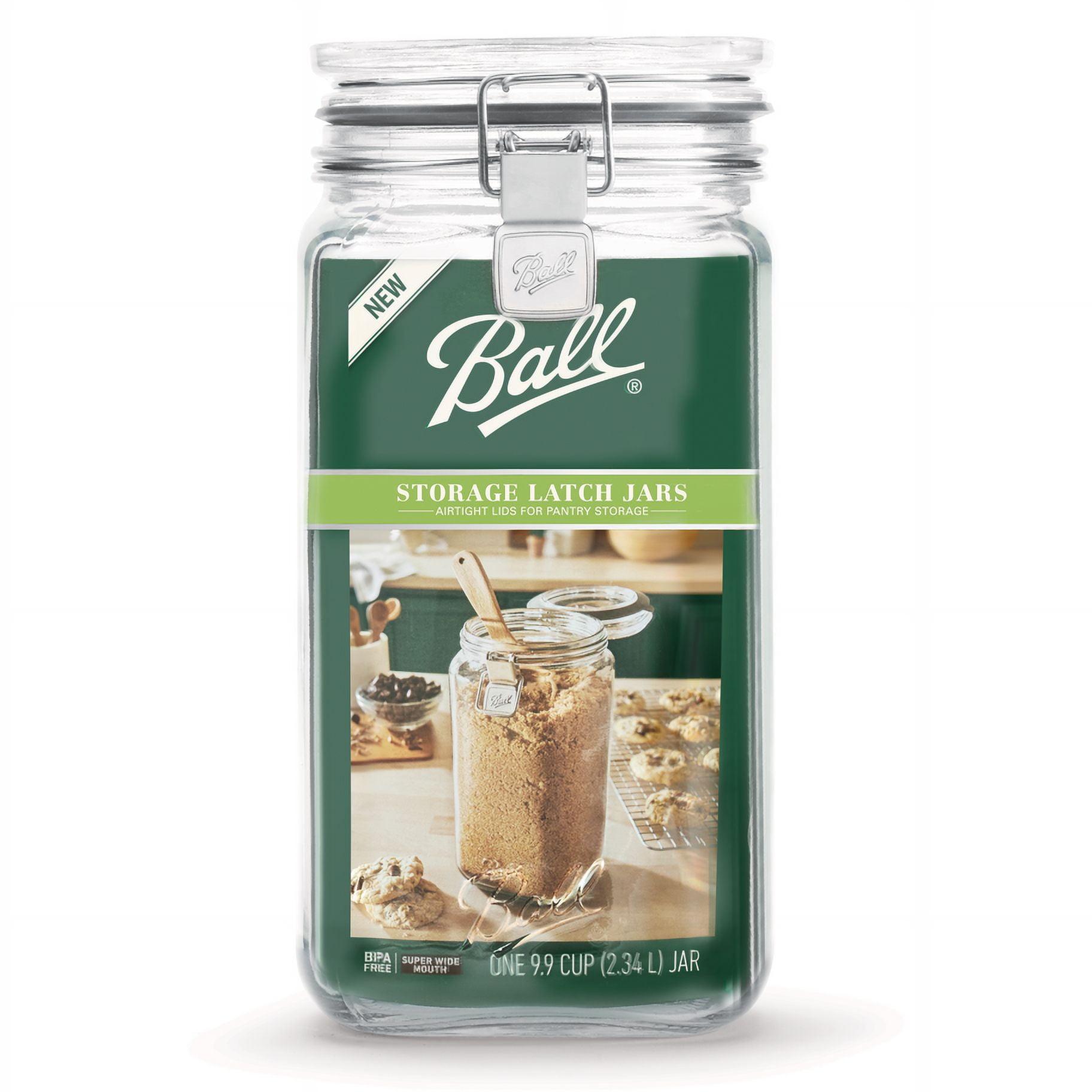 Ball Clear Glass Stackable Food Storage Jar with Lid