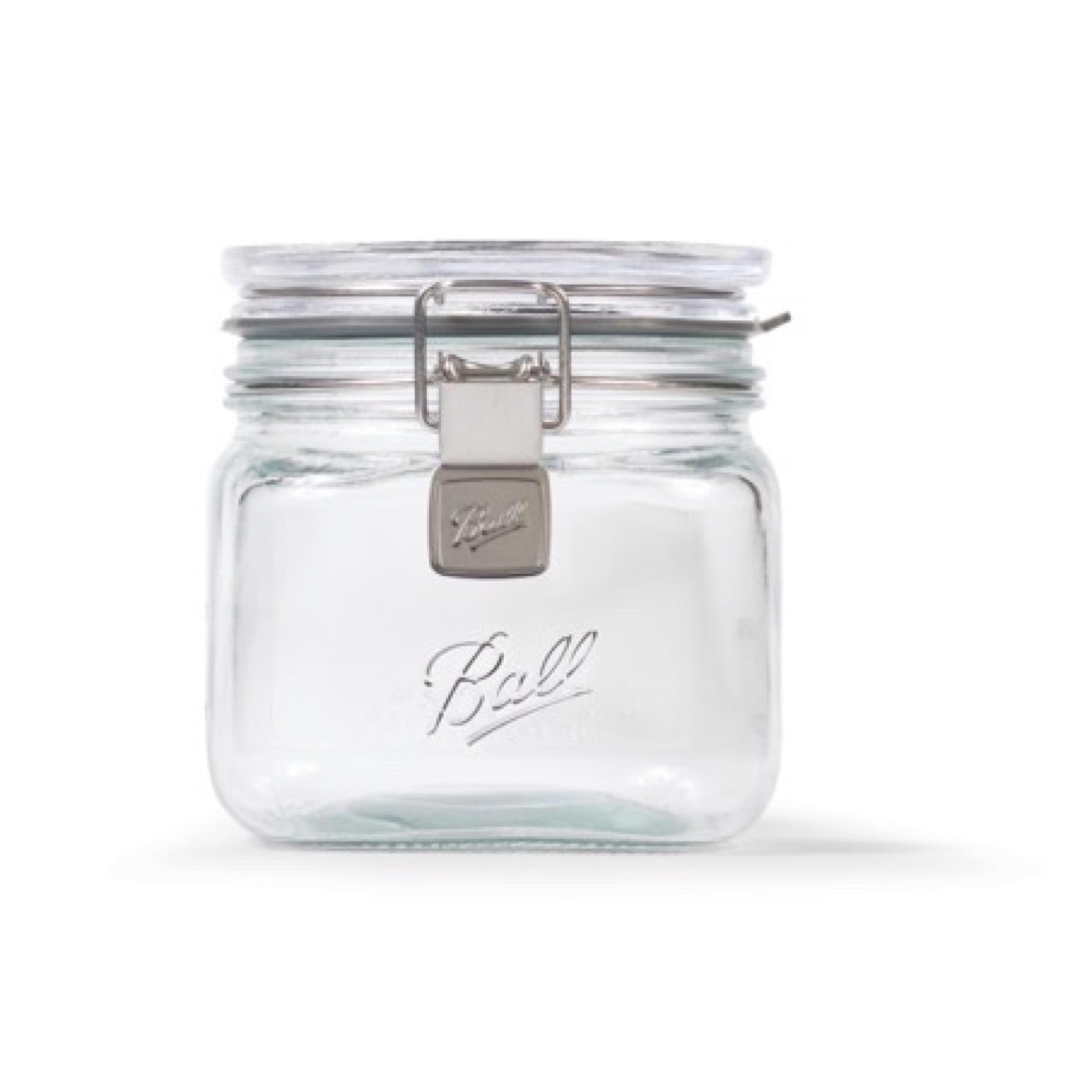 Clear Glass Airtight Latch Storage Jar, 4.2 Cup