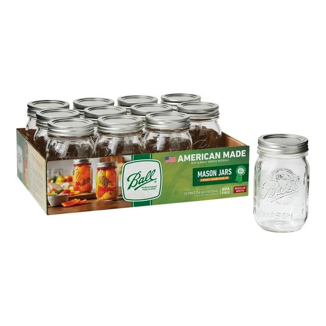 Ball Glass Jar - Set of 12 (Set of 12)