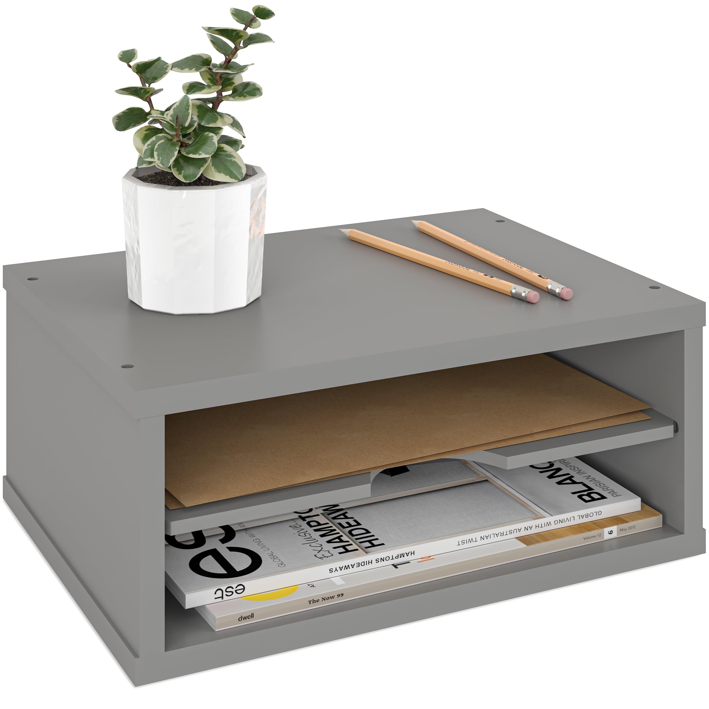 Ballucci Logan Stackable 2-Tier Paper Organizer and Monitor Stand