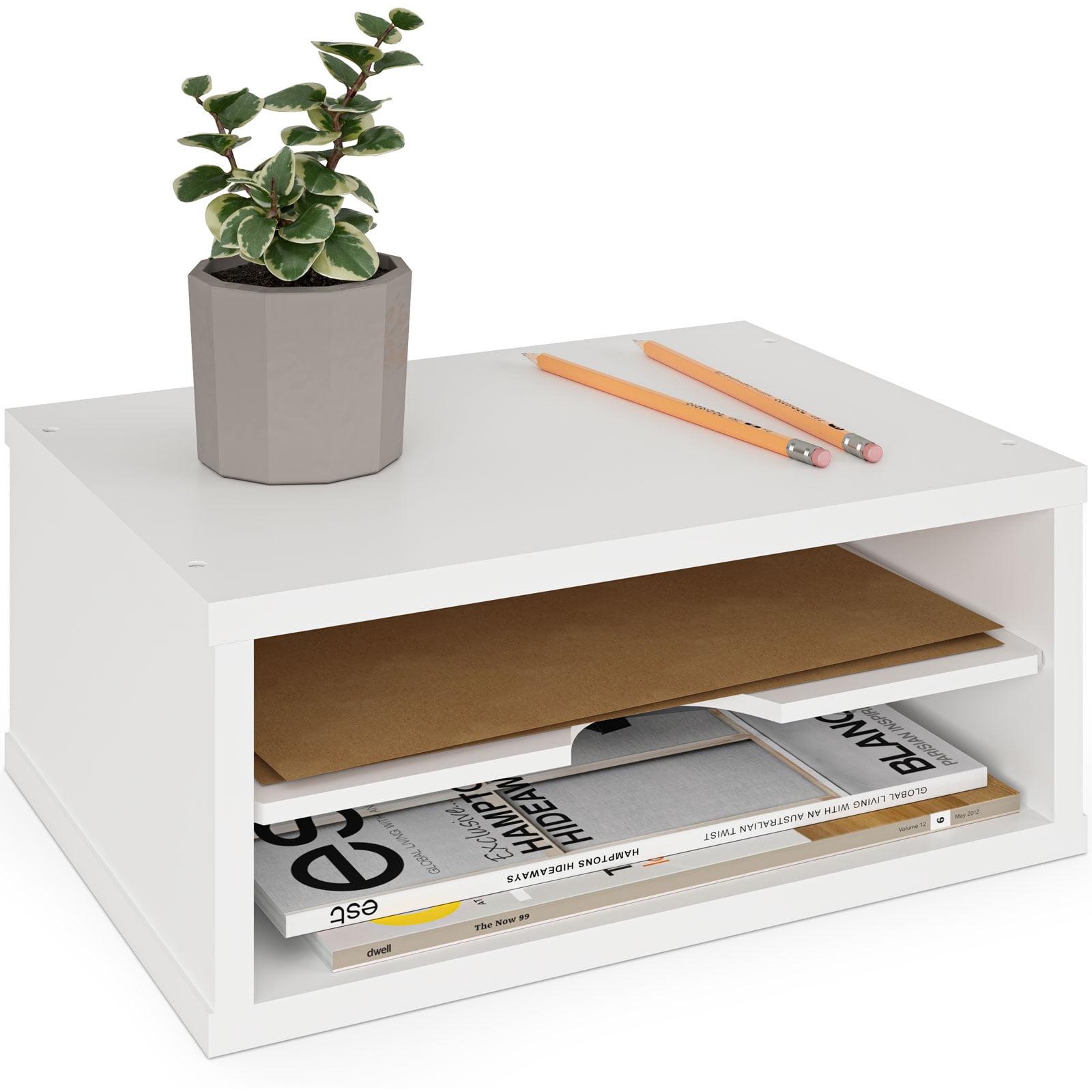 Ballucci Logan Stackable 2-Tier Paper Organizer and Monitor Stand