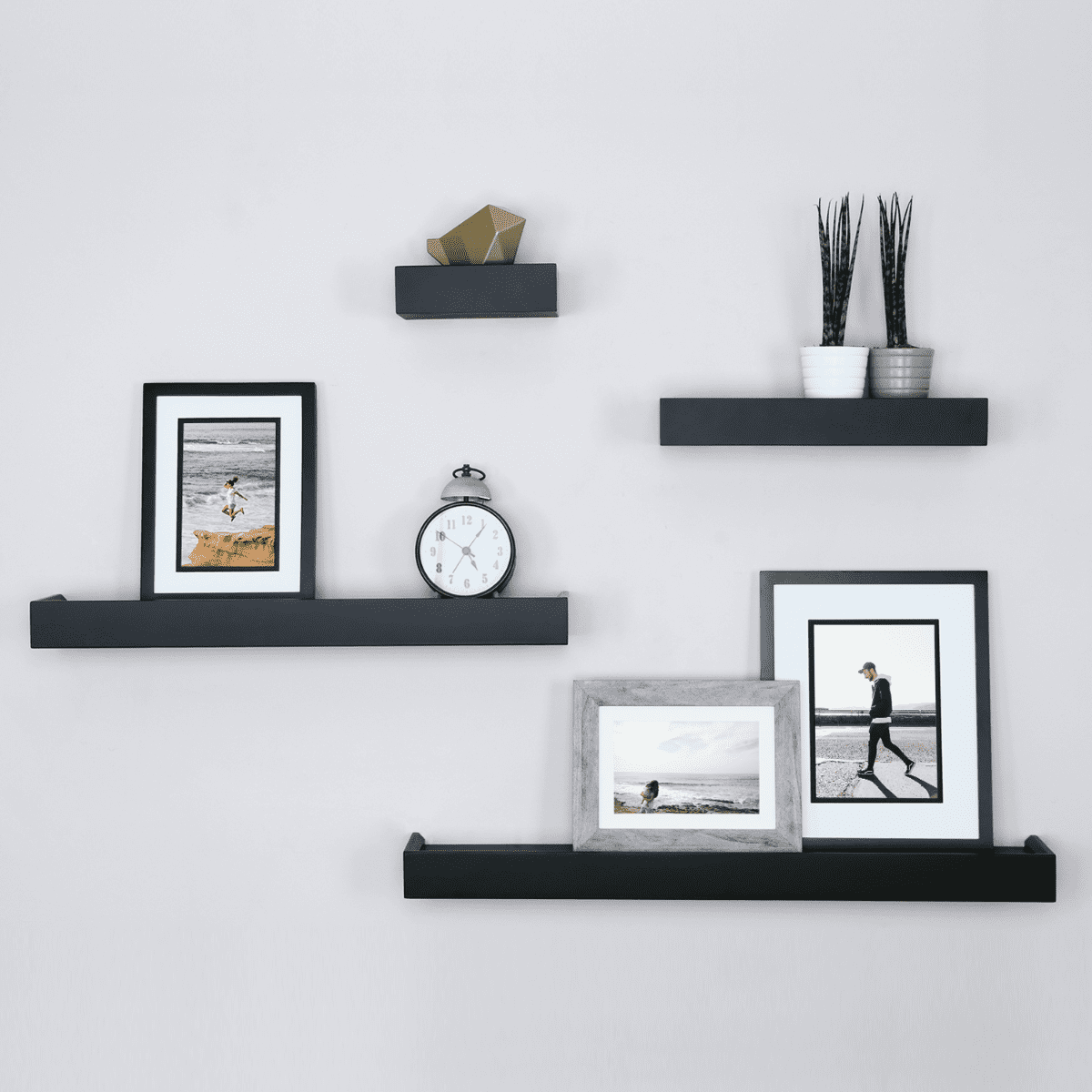 Textiles Hub Array 4 Piece Floating Wall Shelves Set