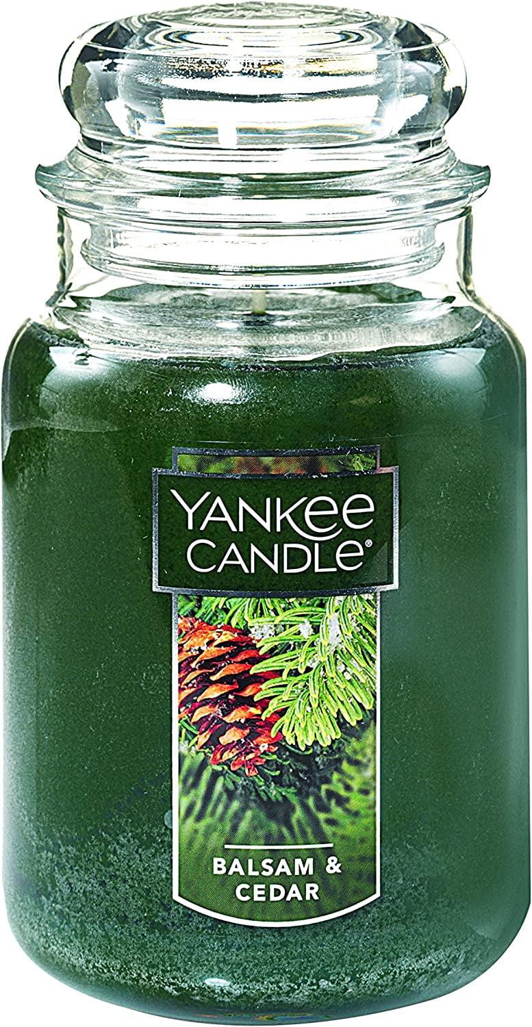 22oz Green Balsam & Cedar Scented Jar Candle