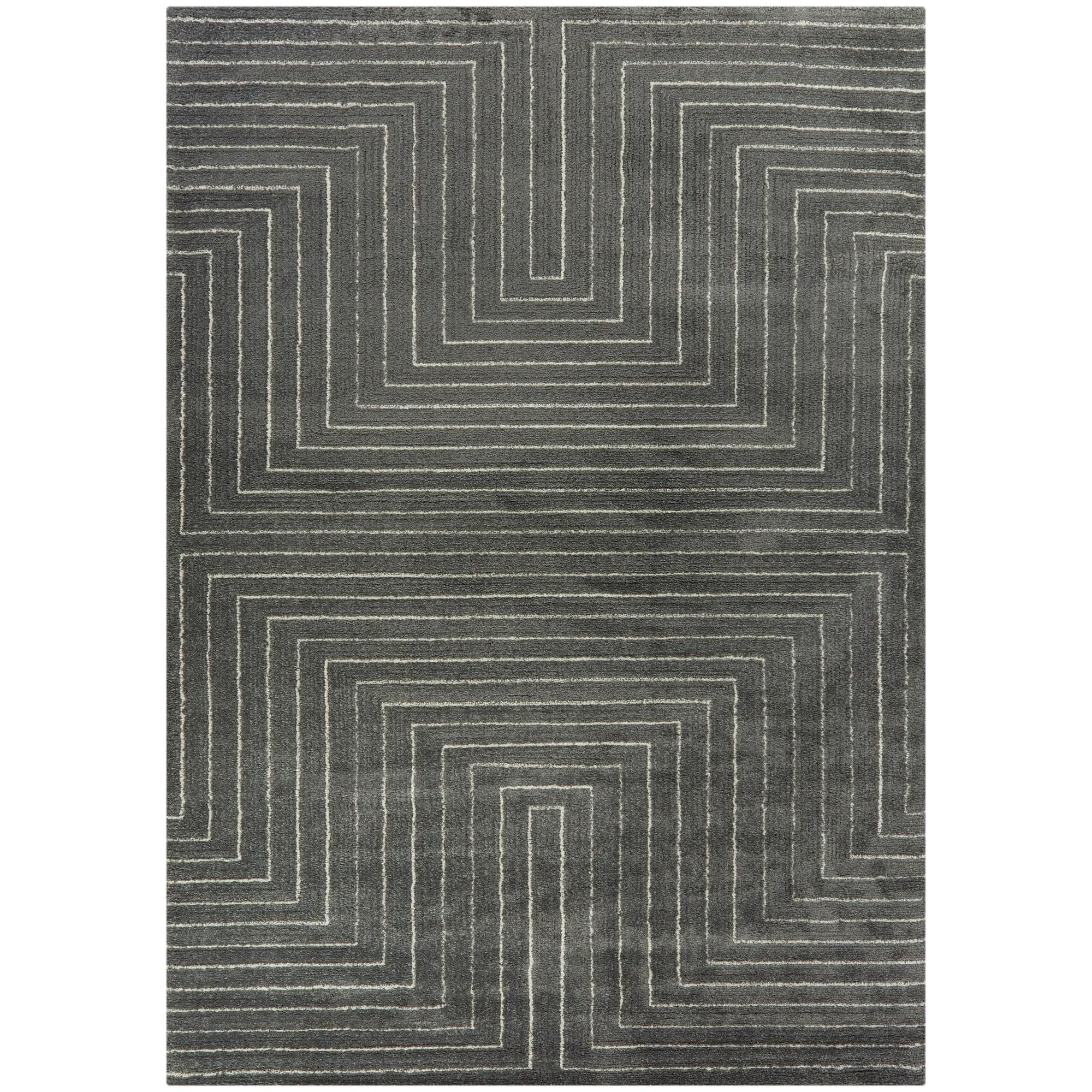 2'7"x7' Carmody Transitional Geometric Rug Gray - Balta Rugs: Indoor Runner, Medium Pile, Fade & Stain Resistant