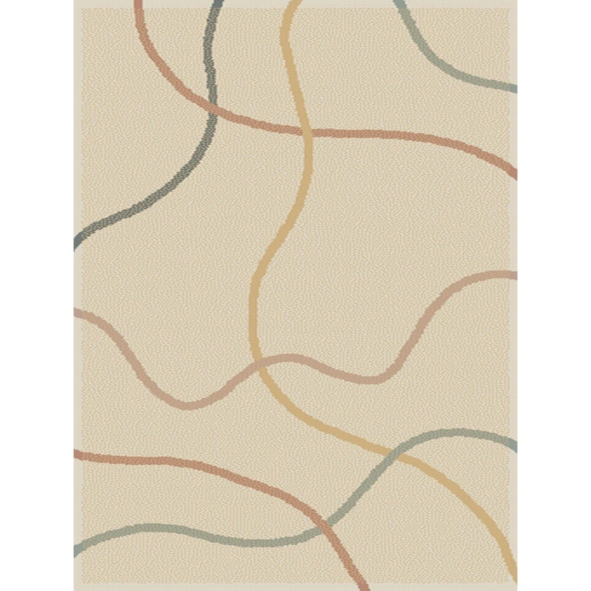5'3"x7' Emanuel Abstract Kids' Rug Cream - Balta Rugs: Area Rug for Kids Room, UV & Stain-Resistant, High Pile