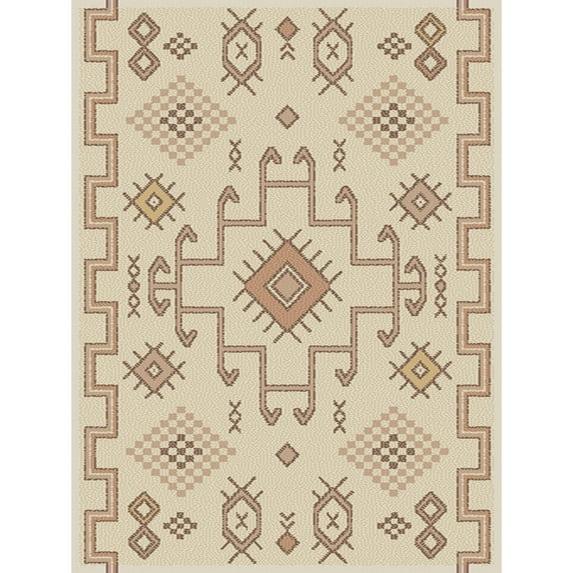 Balta Rugs 5'3"x7' Felipe Kids' Area Rug Orange: Geometric Tribal Design, Fade & Stain-Resistant, High Pile