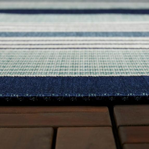 JONATHAN Y SCANDINAVIAN 8 x 10 Area Rug, Aarhus Minimalist Striped - Navy/ivory, SCN102A-8