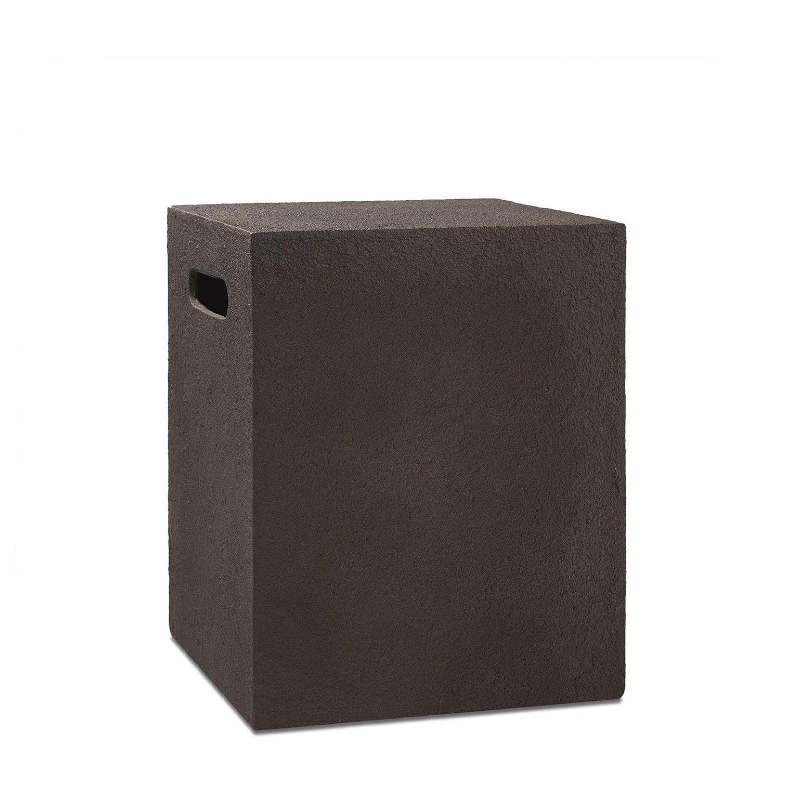 Baltic Propane Tank Cover - Brown - Real Flame: Steel Side Table, UV & Weather-Resistant, Vinyl Storage Included