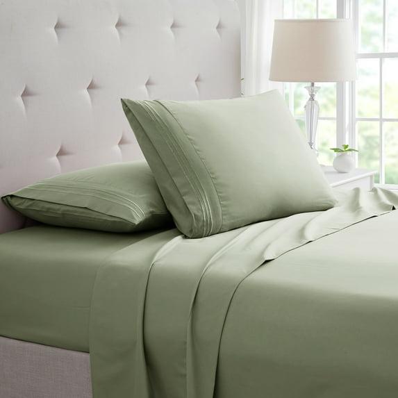 Bamboo Comfort Bamboo 1800 Thread Count 3 Line Embroidered Deep Pocket Sheet Set (4pc)