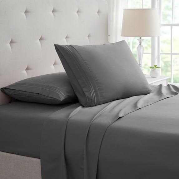Bamboo Comfort Bamboo 1800 Thread Count 3 Line Embroidered Deep Pocket Sheet Set (4pc)
