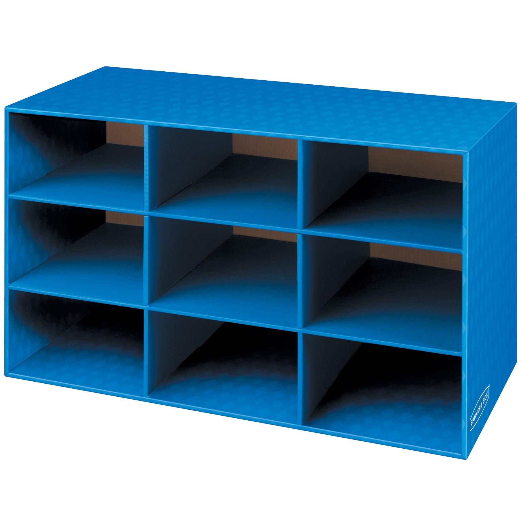 Blue Multi-Layered 9-Compartment Classroom Literature Sorter