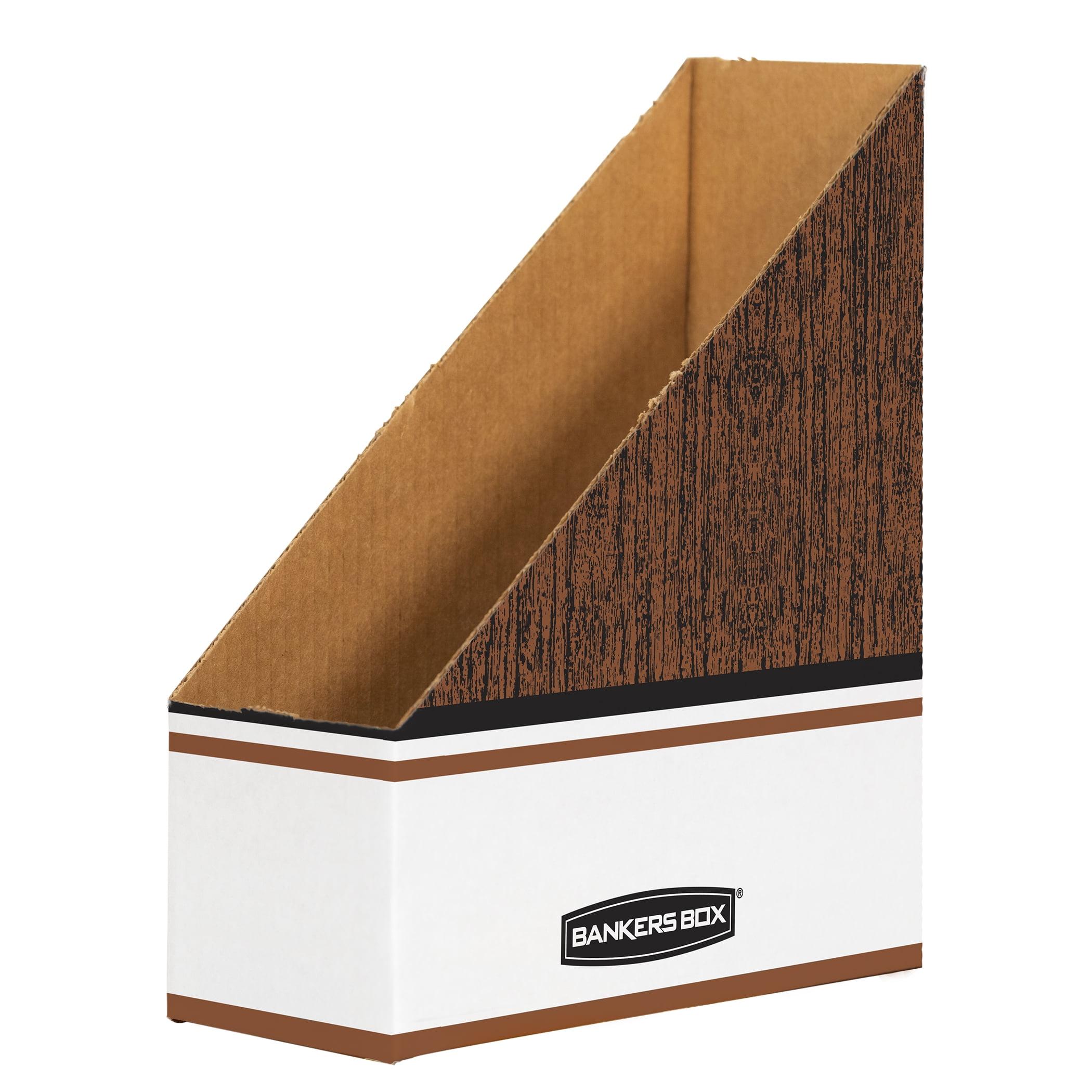 Bankers Box® Open Back Corrugated Cardboard Magazine File, 4 x 9 x 11-1/2, Wood Grain, 12/Ctn & Reviews | Wayfair