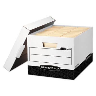 Bankers Box R-KIVE Heavy-Duty Storage Boxes, Letter/Legal Files, 12.75" x 16.5" x 10.38", White/Black, 12/Carton