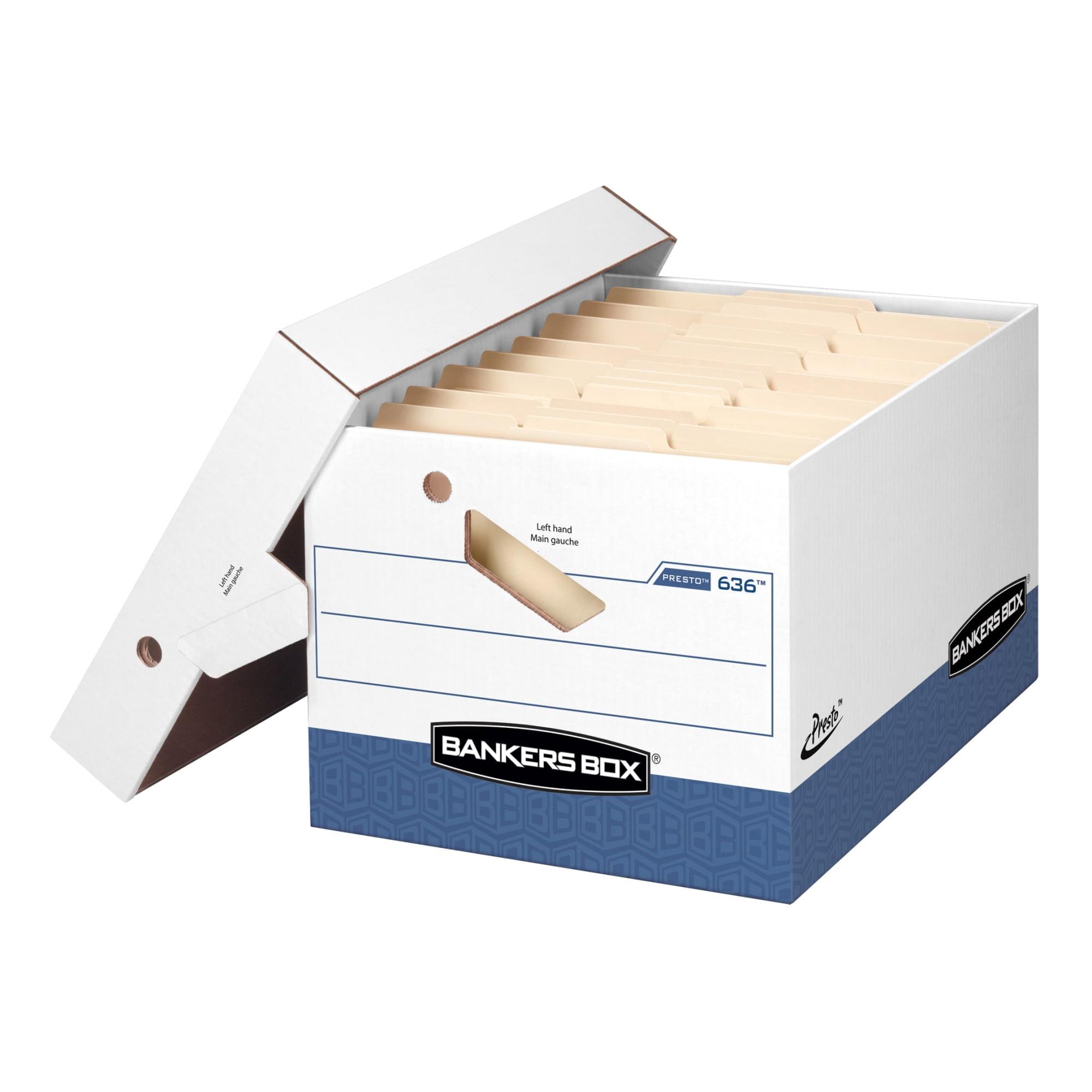 Presto White and Blue Heavy-Duty Corrugated Storage Box