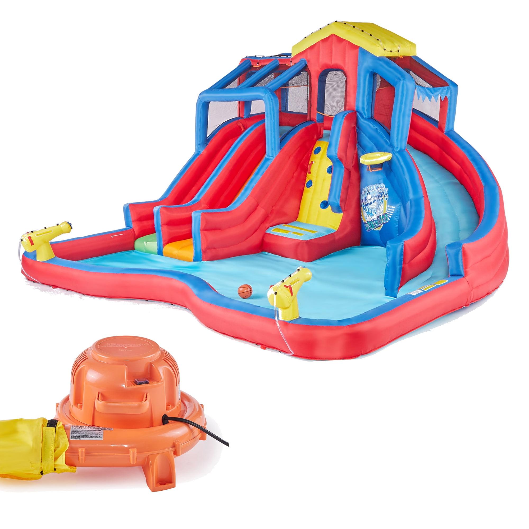 Banzai 16' x 16' Inflatable Water Slide with Air Blower
