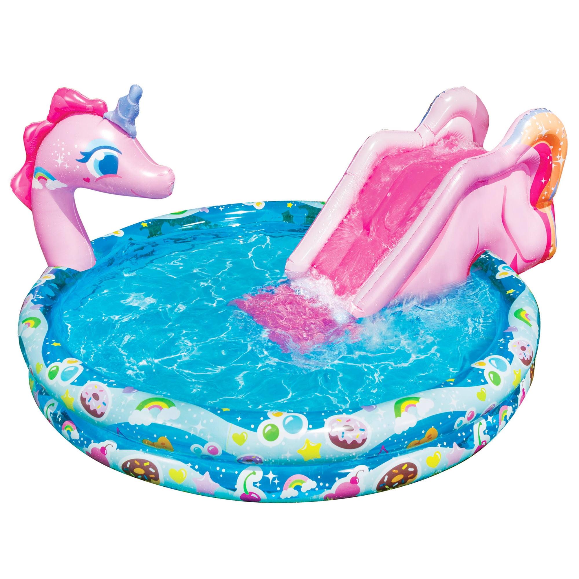Banzai Plastic Round Kiddie Pool 32.5'' H x 60'' W x 78'' L
