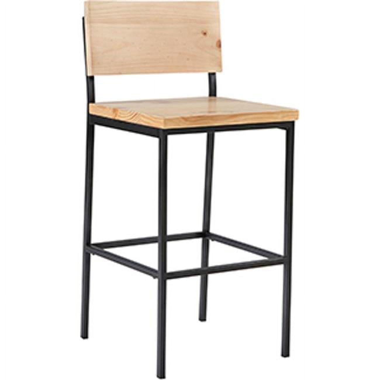 Bar & Game Room Wood & Metal Counter Stool, Natural