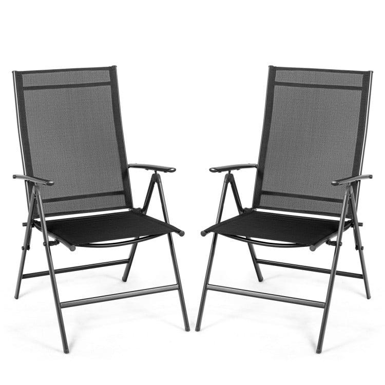 Corrigan Studio® Set Of 2 Adjustable Portable Patio Folding Dining Chair Recliners