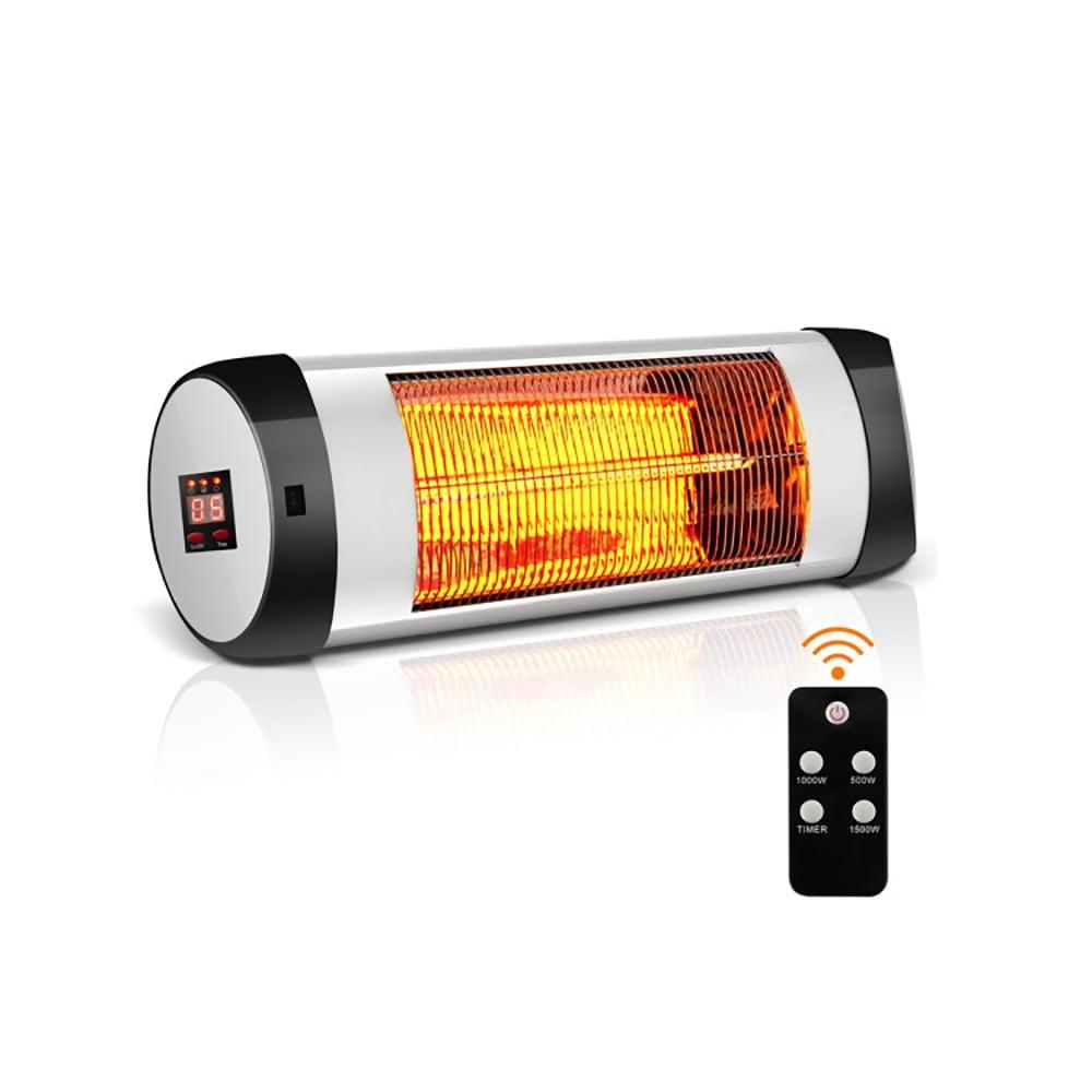 gaomon Wall-Mounted Electric Patio Heater, with 3 Heat Levels(500/1000/1500W)