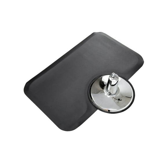 BarberPub Black Polyurethane Sponge Barber Chair Mat Anti Fatigue Matting, Rectangle 0035