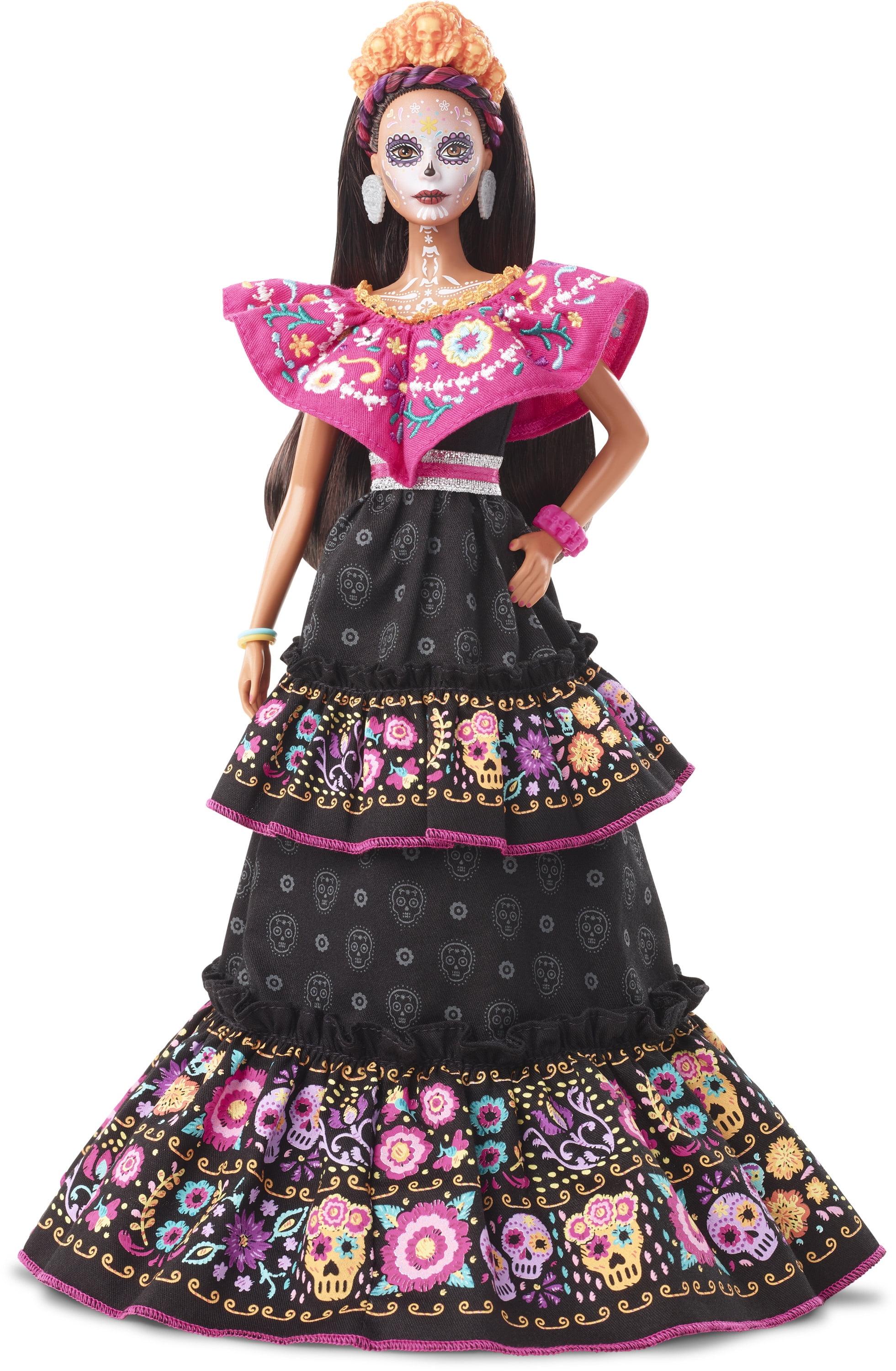 Dia De Muertos Collectible Doll with Embroidered Dress