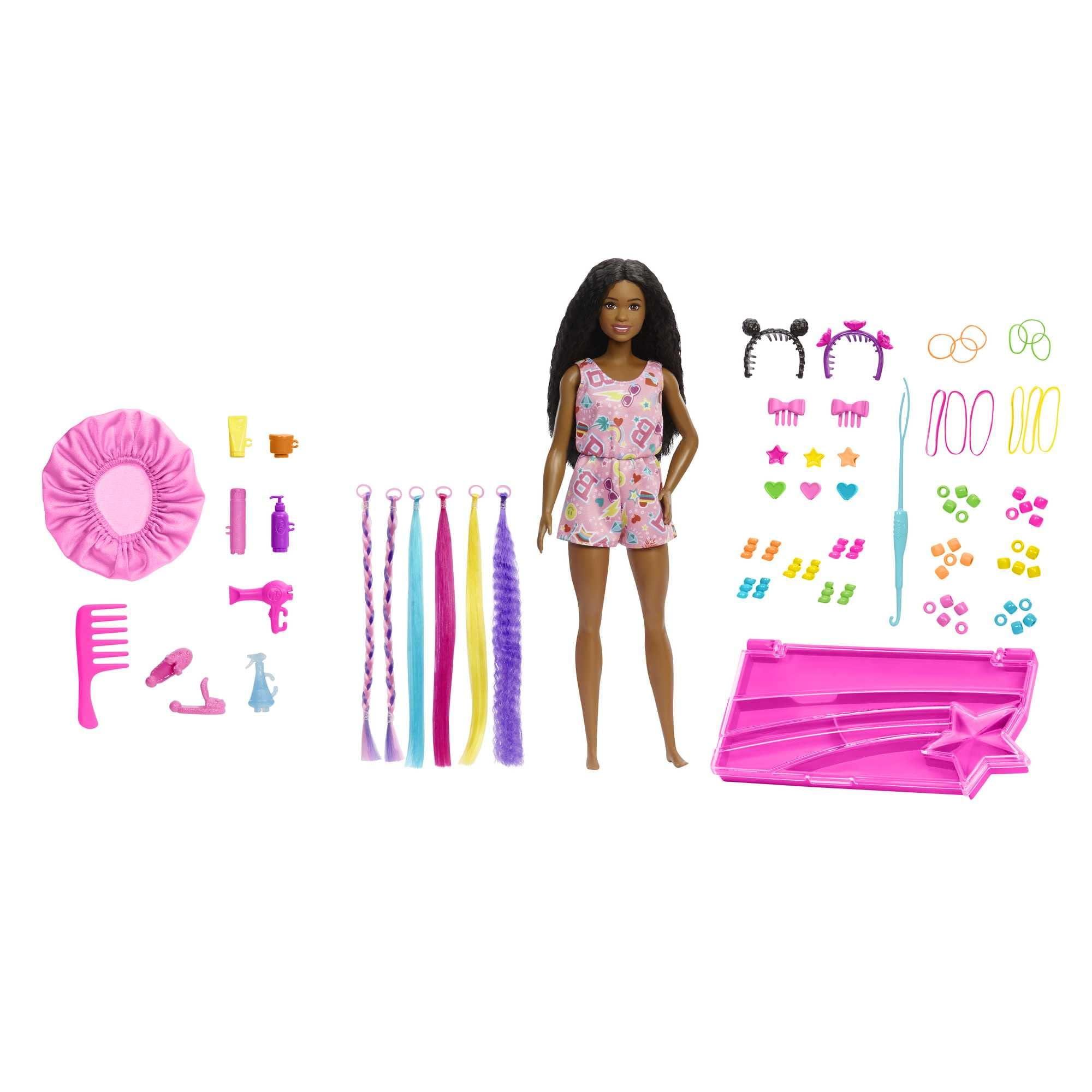 Barbie Brooklyn Doll Hair Styling Playset with Accessories