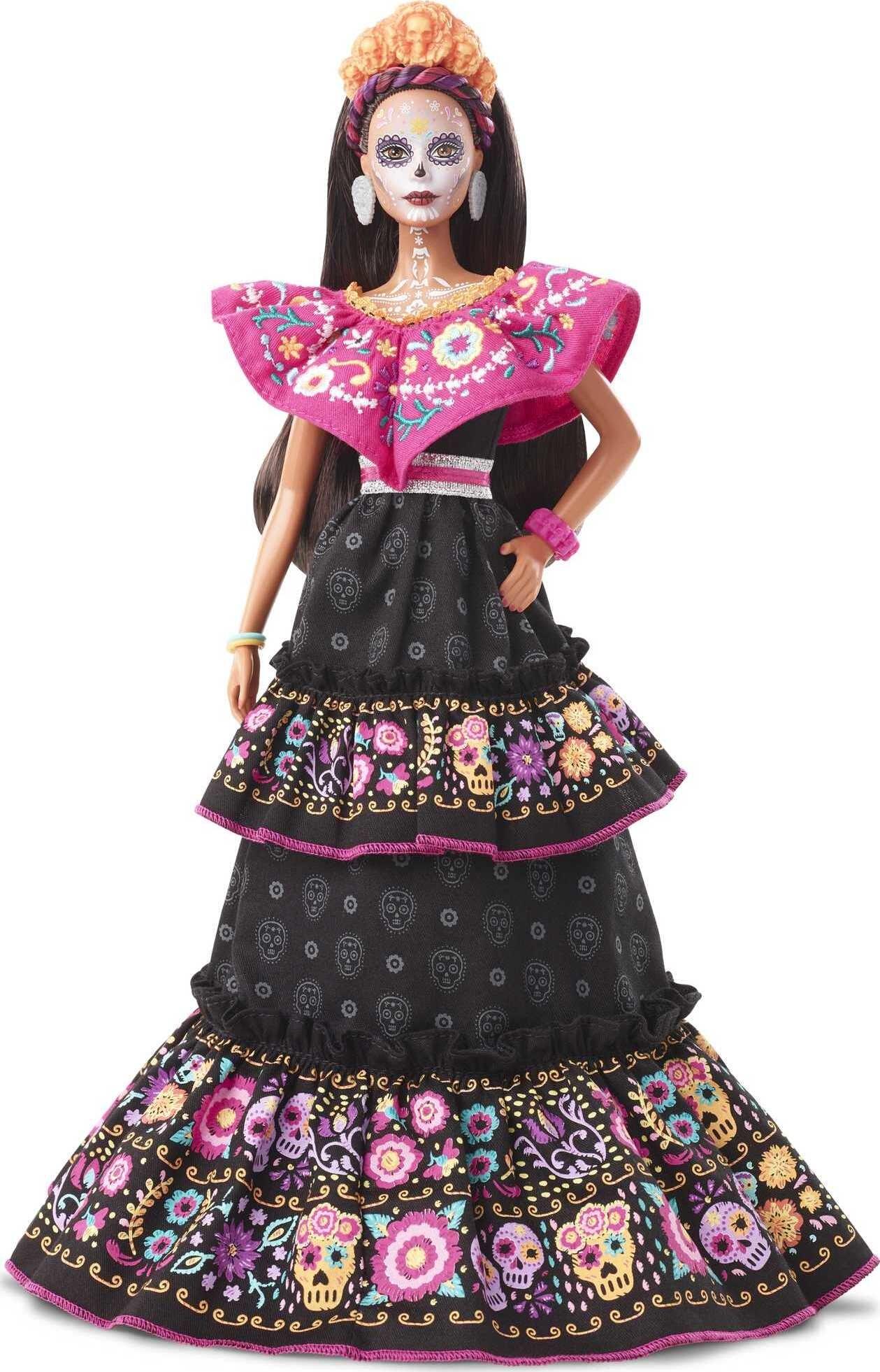 Dia De Muertos Collectible Doll with Embroidered Dress