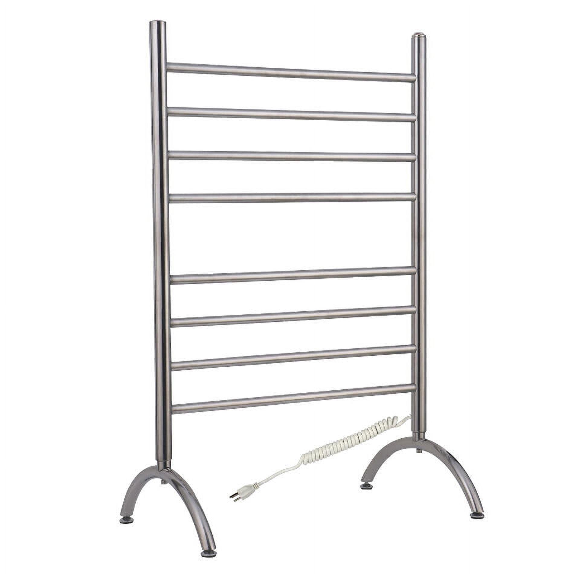 Barcelona Brushed Stainless Steel Freestanding Towel Warmer with 8 Bars