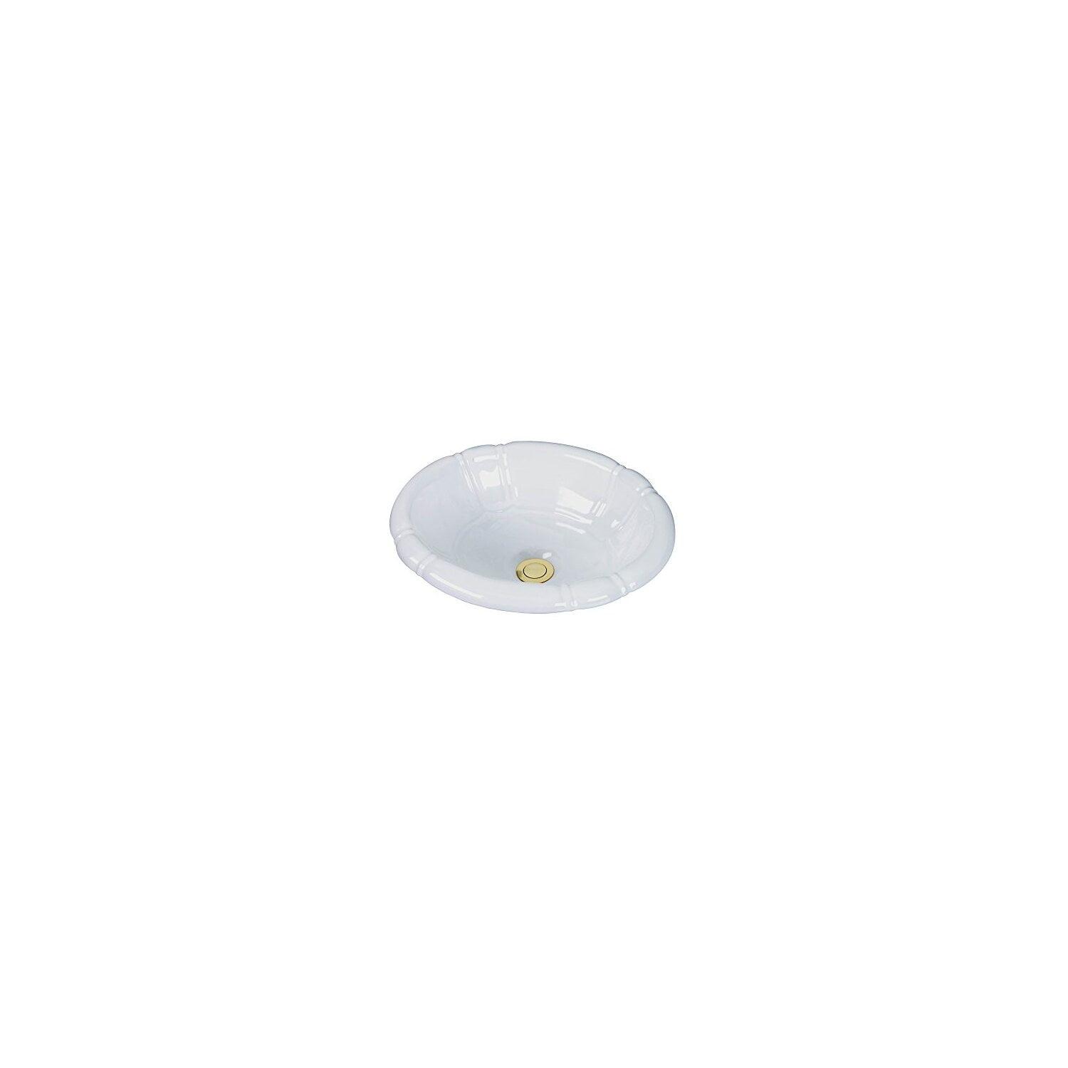 Sienna 12.88'' White Vitreous China Oval Drop-In Bathroom Sink