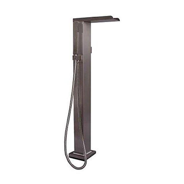 Barclay 7918-SB 1 Handle Bathroom Freestanding Tub Filler with Diverter