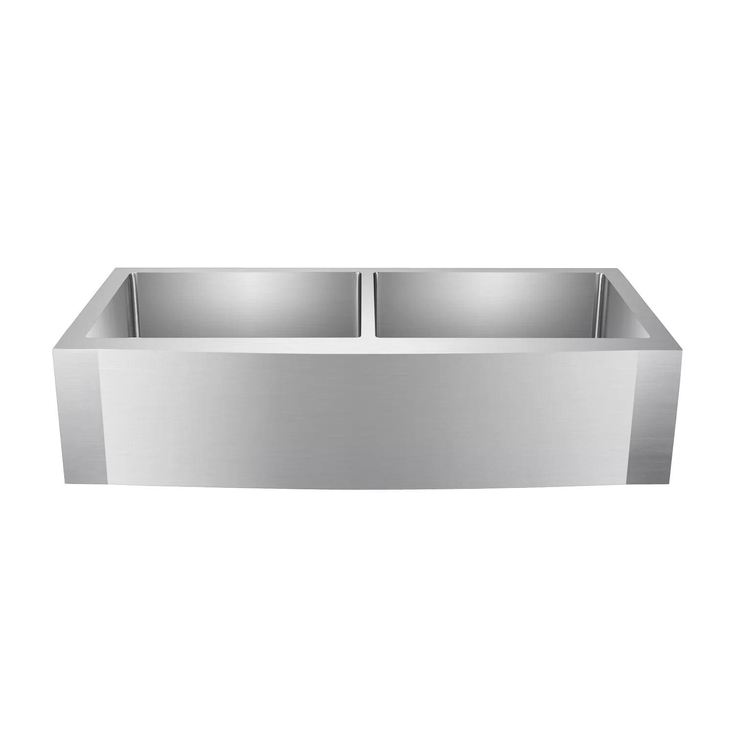 Dominic 42'' Stainless Steel Double Bowl Farmhouse Sink