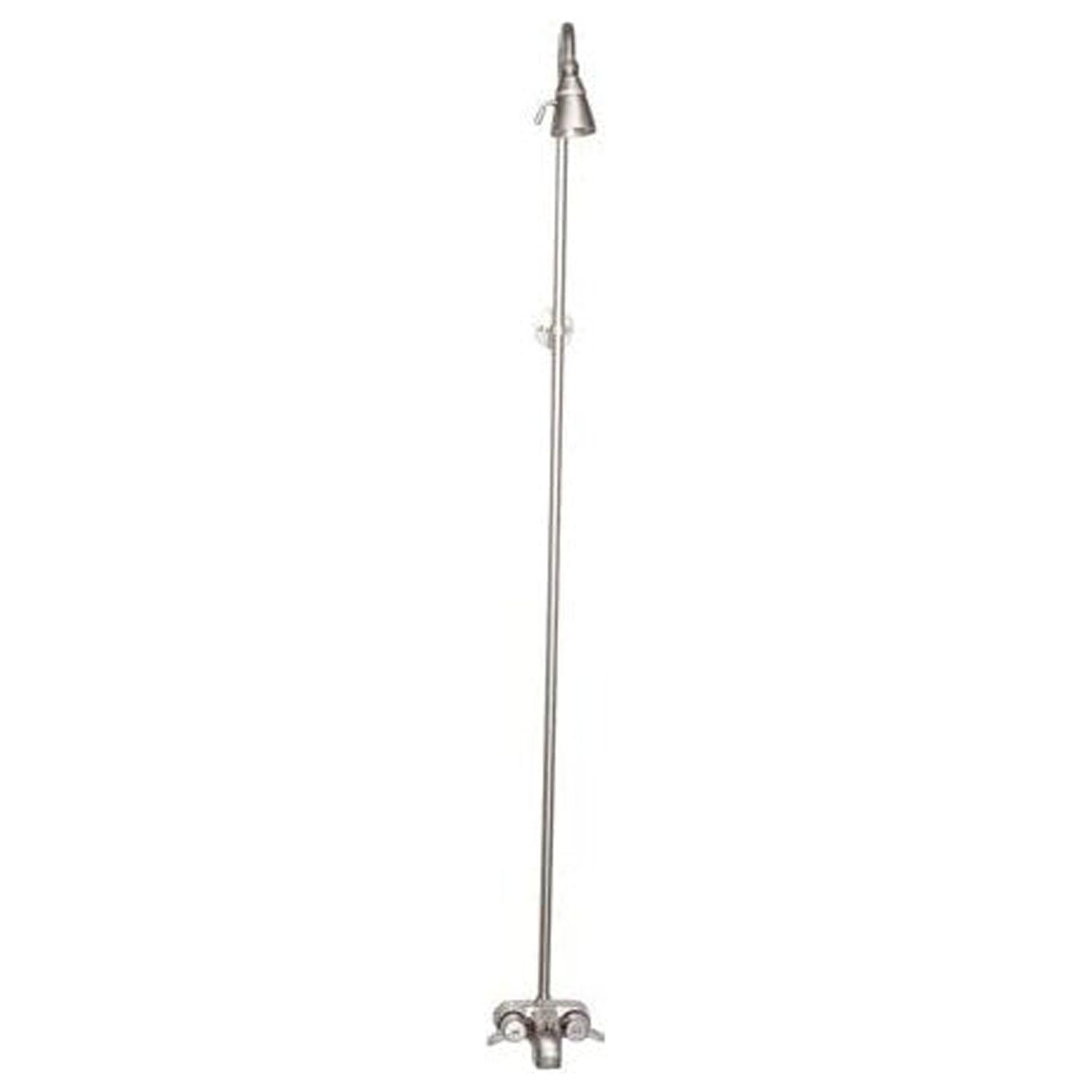 Polished Nickel Wall Mounted Clawfoot Tub Faucet with Slidebar