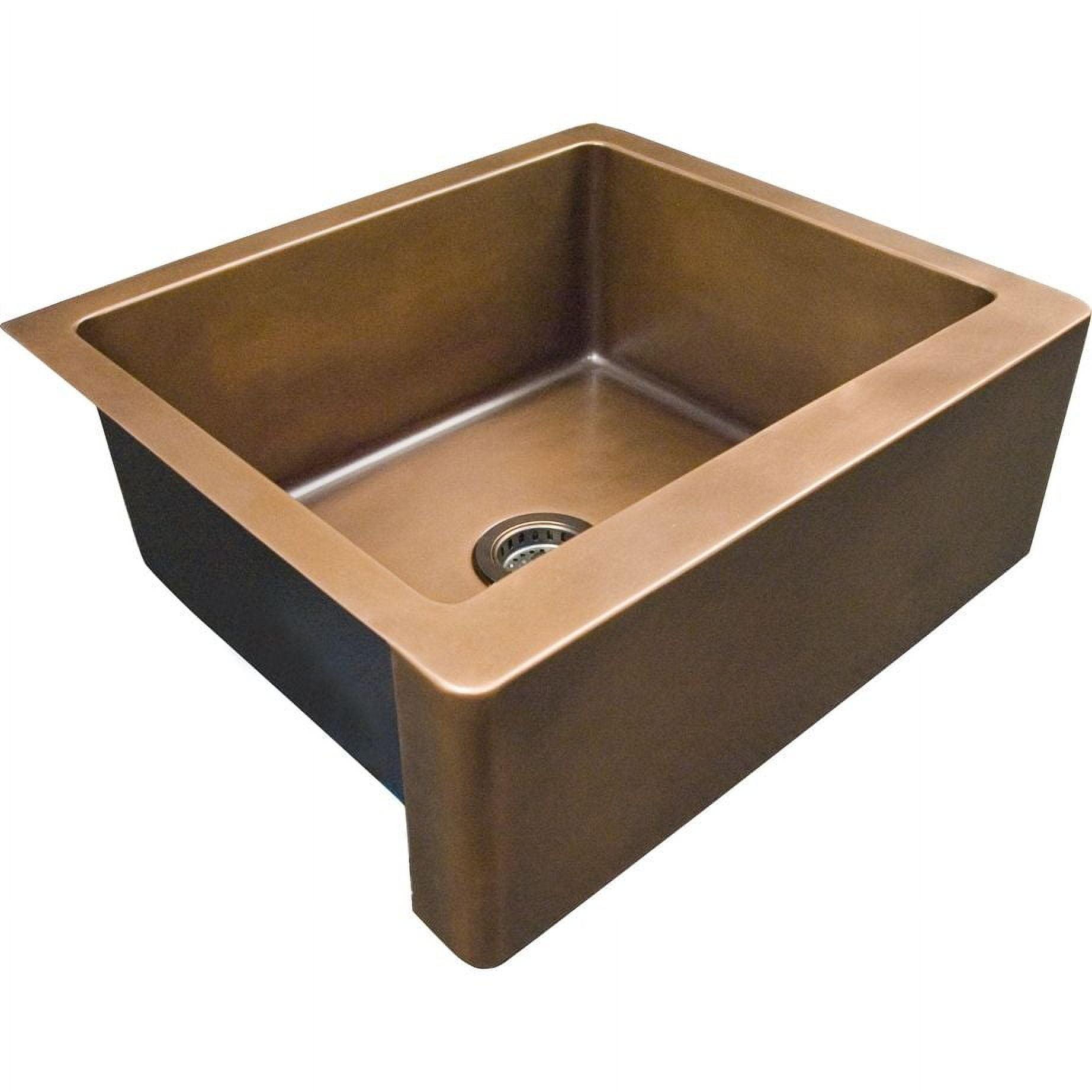 Austin 25'' Copper Farmhouse Apron Single Bowl Sink