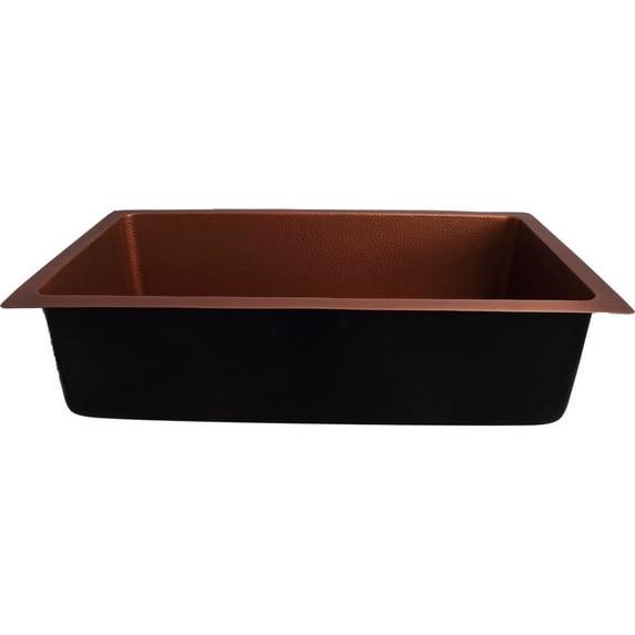 Rocio 36'' L Undermount Single Bowl Copper Kitchen Sink