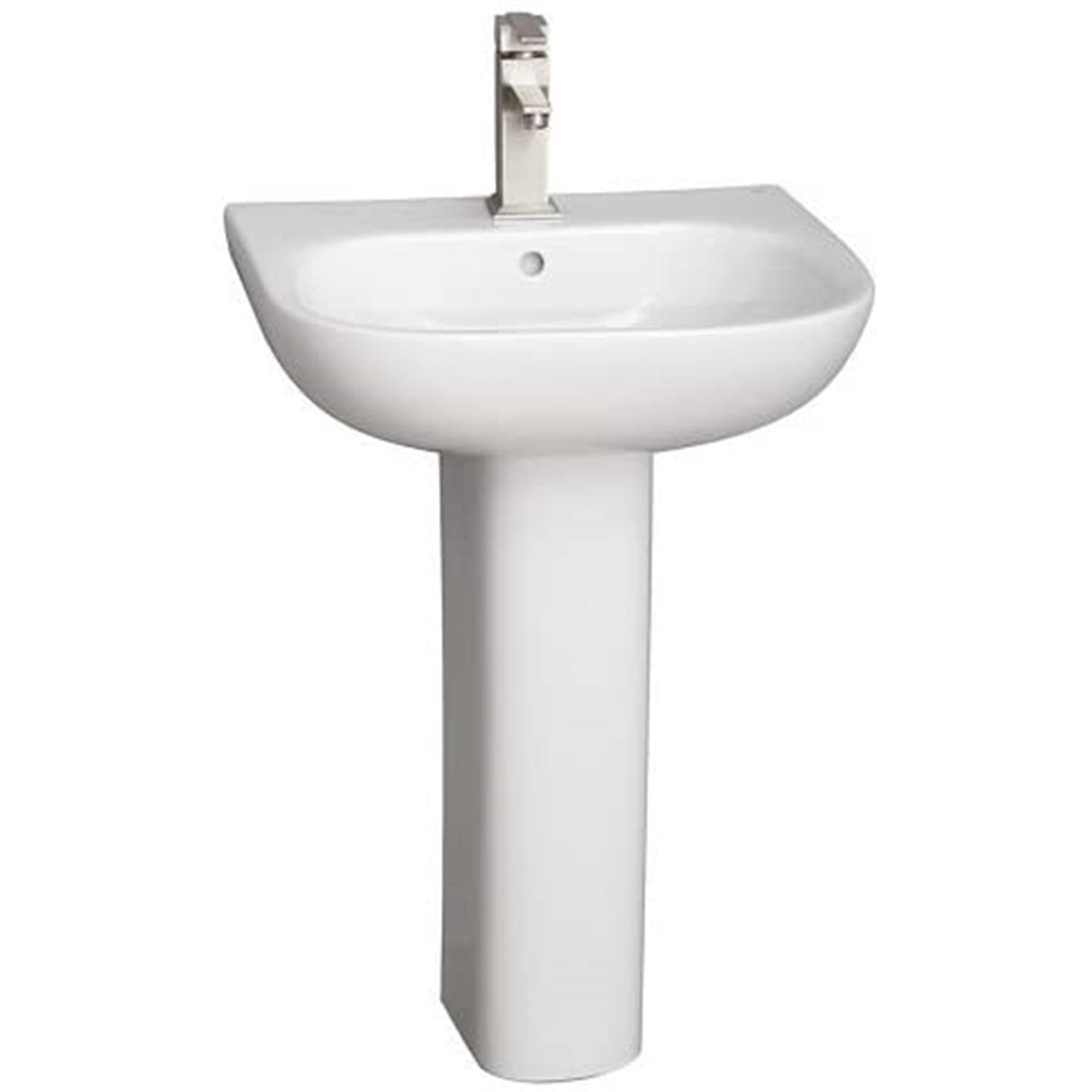 Barclay Tonique White Vitreous China U-Shaped Bathroom Sink with Overflow