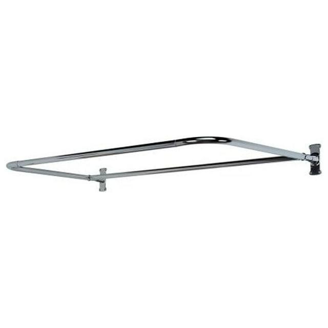 60'' D-Shaped Fixed Shower Curtain Rod