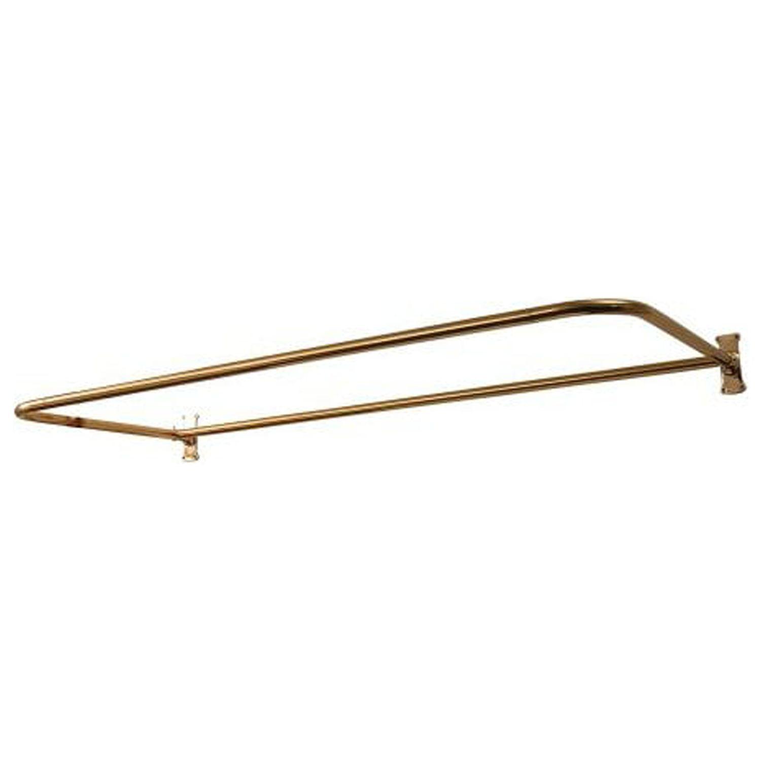 60'' D-Shaped Fixed Shower Curtain Rod