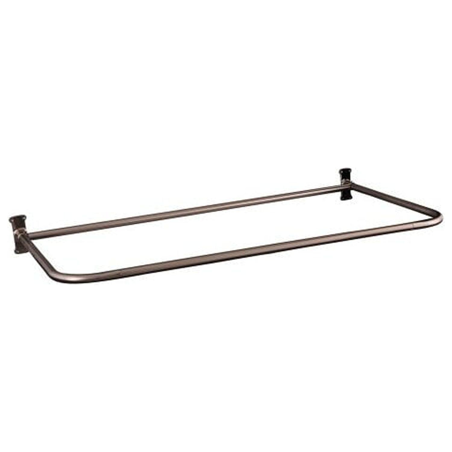54'' D-Shaped Fixed Shower Curtain Rod