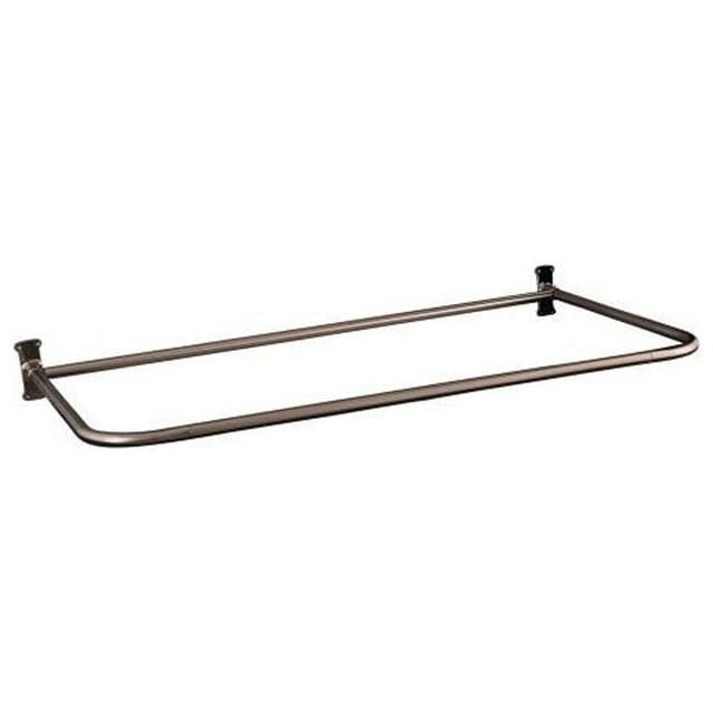 54'' D-Shaped Fixed Shower Curtain Rod