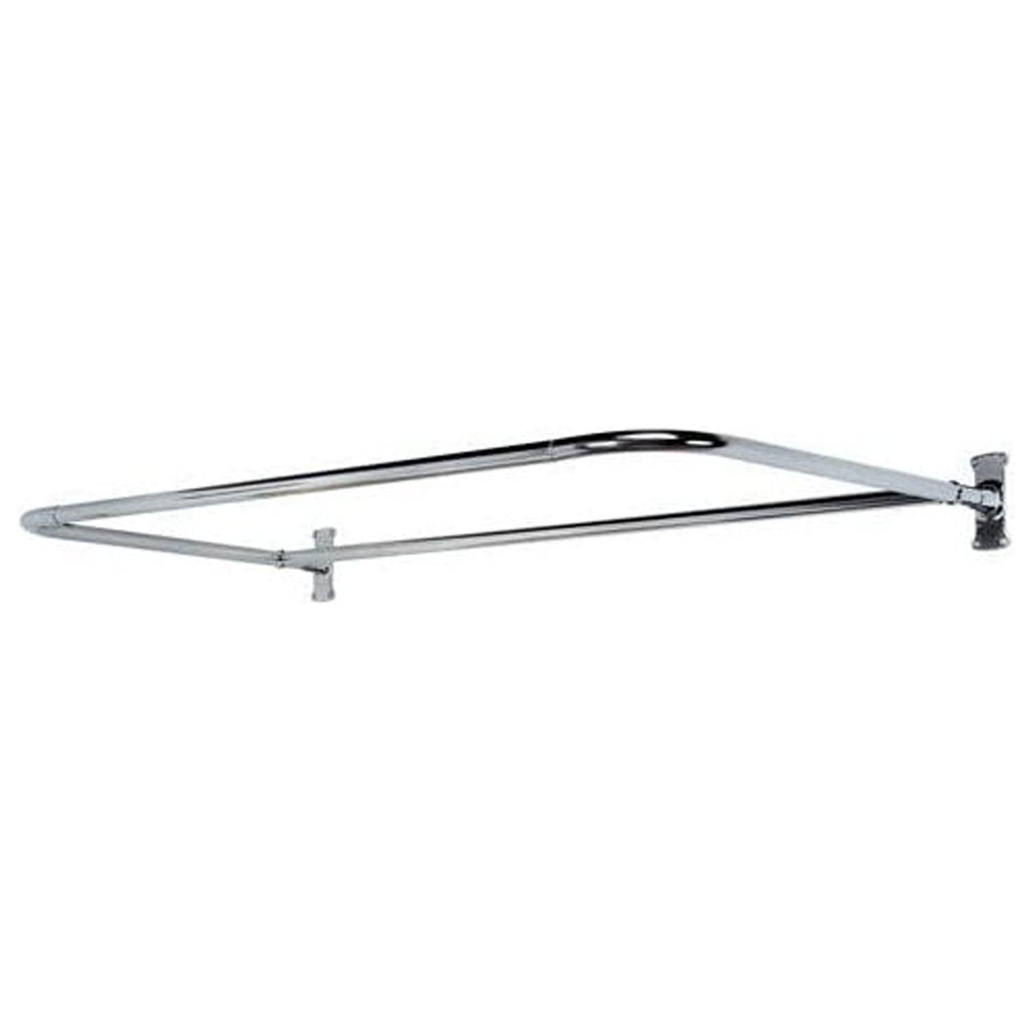 54'' D-Shaped Fixed Shower Curtain Rod