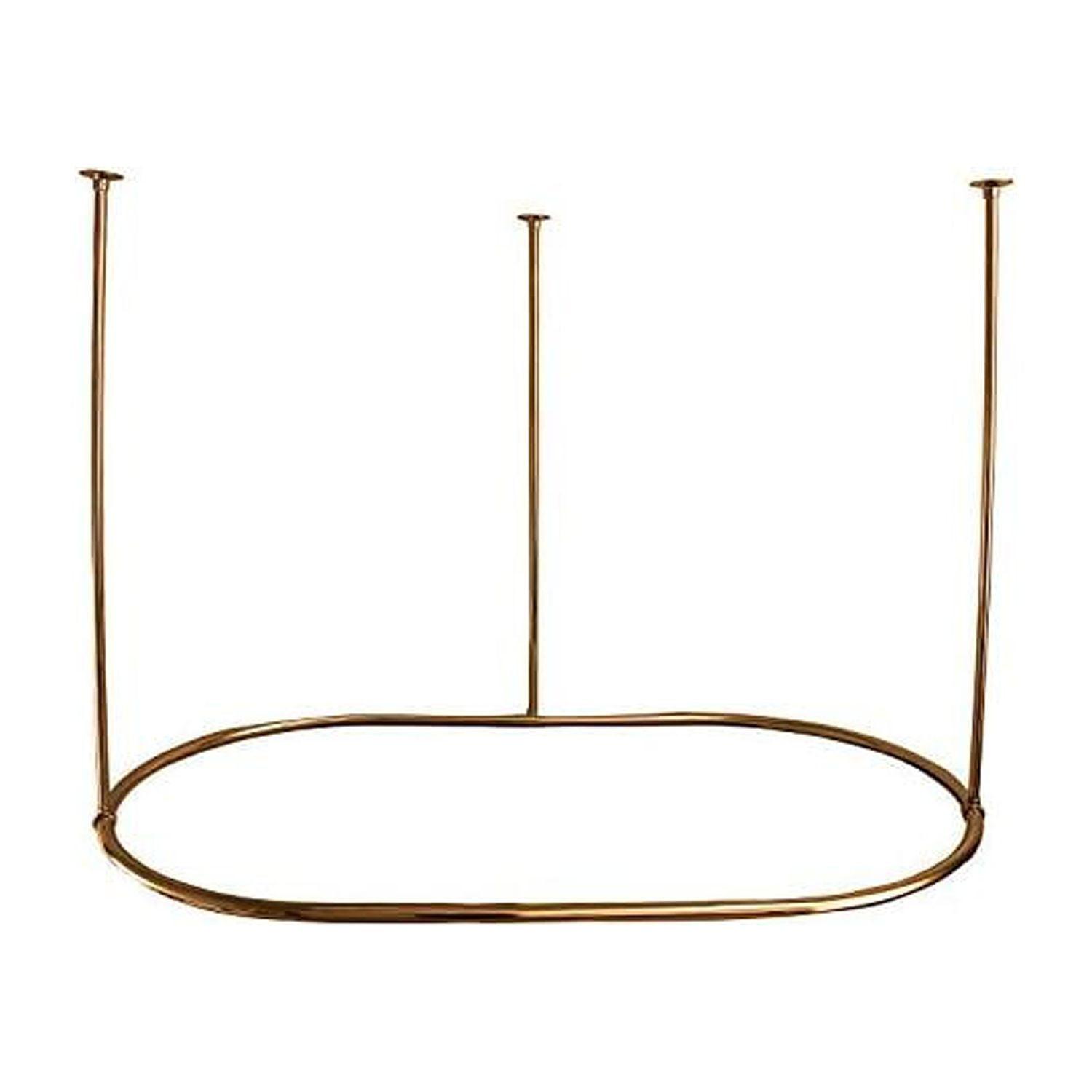 48'' Oval Shaped Fixed Shower Curtain Rod