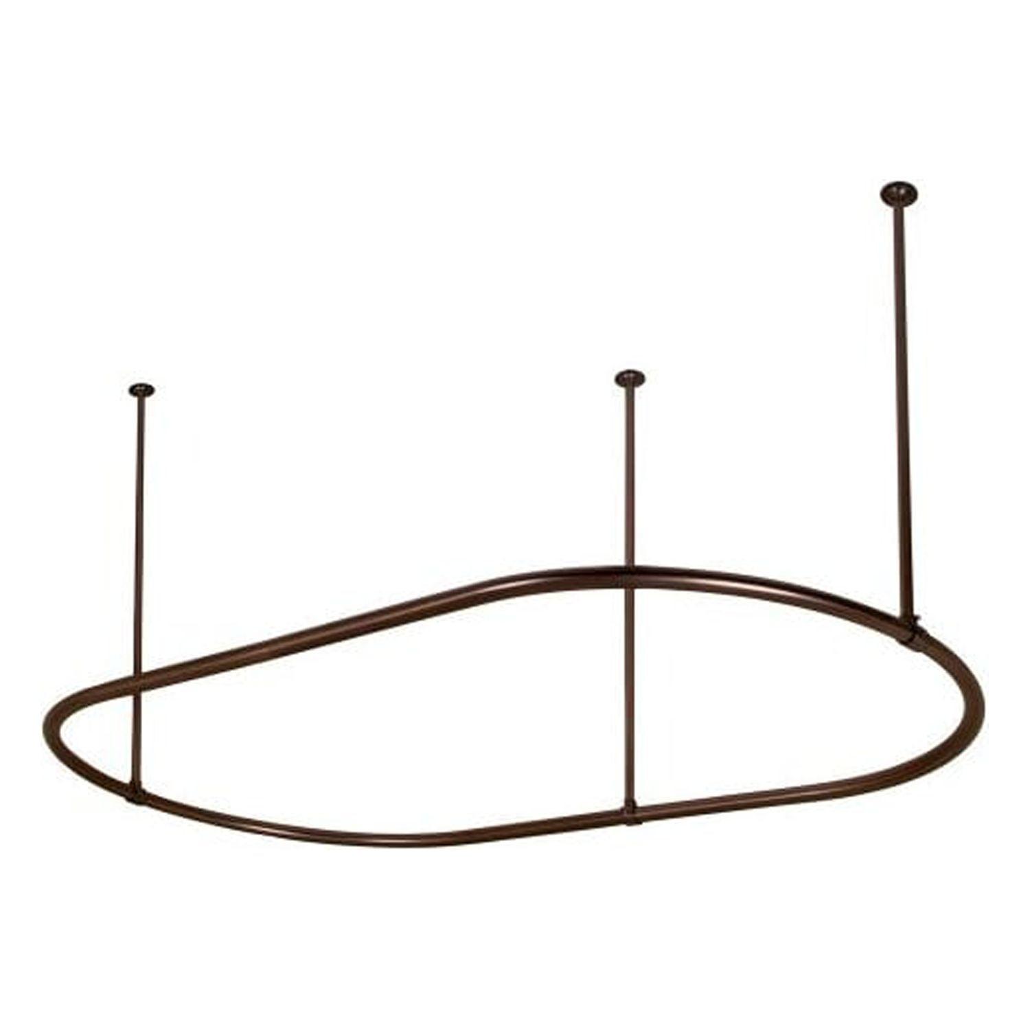 48'' Oval Shaped Fixed Shower Curtain Rod