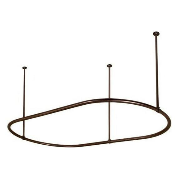 48'' Oval Shaped Fixed Shower Curtain Rod