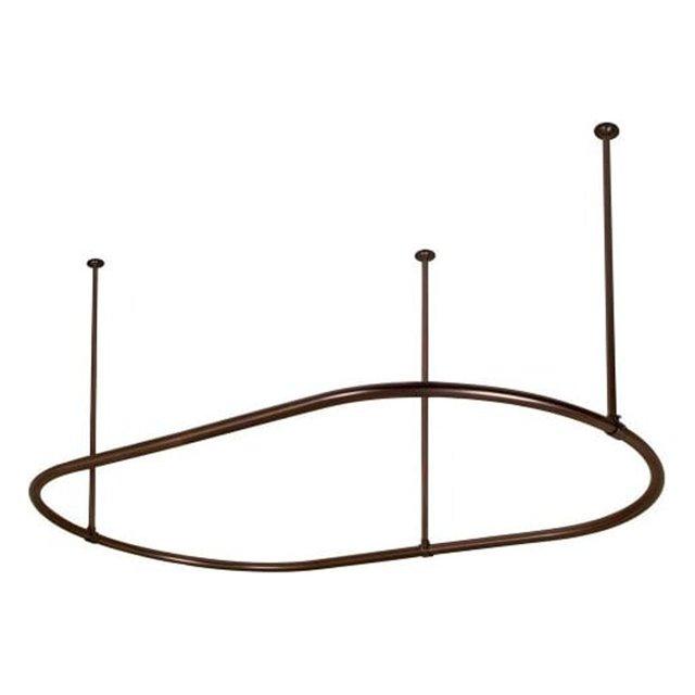 48'' Oval Shaped Fixed Shower Curtain Rod