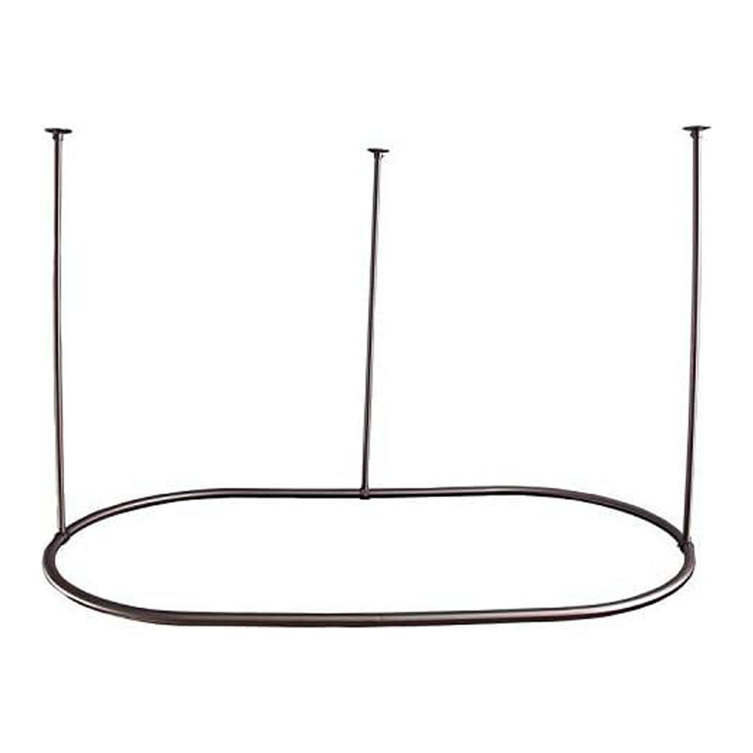 72'' Oval Shaped Fixed Shower Curtain Rod