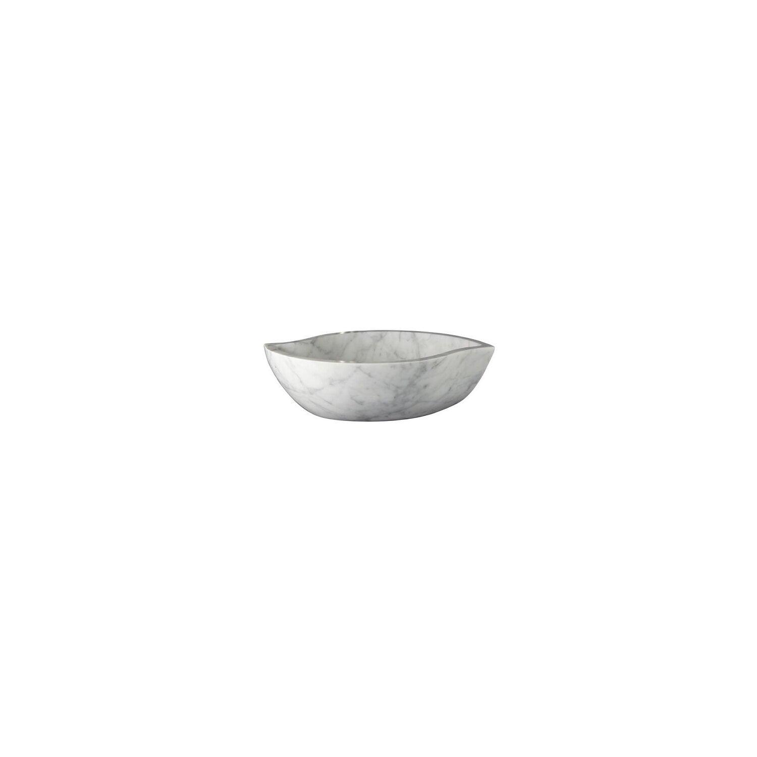 Polished Egyptian Cream Marble Vessel Sink, 16-inch